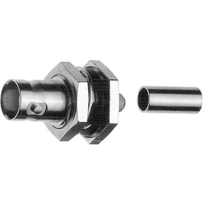 Telegärtner BNC-Kabeleinbaubuchse J01003A1348 | 75 Ohm | RG59 Crimp/Crimp | Buchse (female) | Koax-Steckverbinder