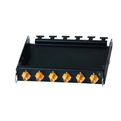 Telegärtner HD3-Modul 1HE 100021636 | Patchpanel 6x BNC Kupplungen 75 Ohm | High Density | schwarz RAL9005