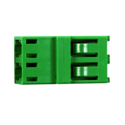 Telegärtner LWL-Kupplung LC/APC Duplex J08071A0004 | Singlemode | Keramikhülse | Kunststoff | grün