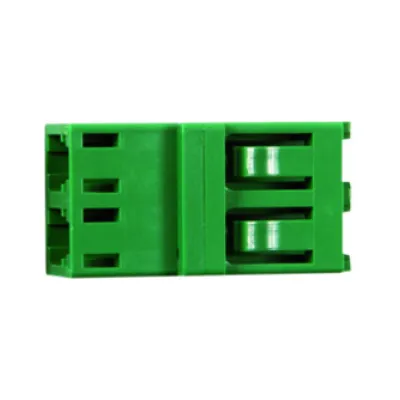 Telegärtner LWL-Kupplung LC/APC Duplex J08071A0004 | Singlemode | Keramikhülse | Kunststoff | grün
