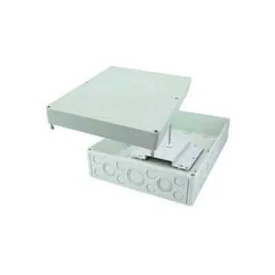 Telegärtner LWL-Spleißbox IP66 M-V 100022259 | Patchpanel | 4 Kupplungen | Wandmontage | 360x254x111 mm | grau