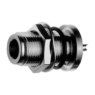 Telegärtner Koax-Steckverbinder N-Buchse J01021A1084 | Einbaubuchse | 50 Ohm | IP67 längs- & einbaudicht | mit Lötkelch