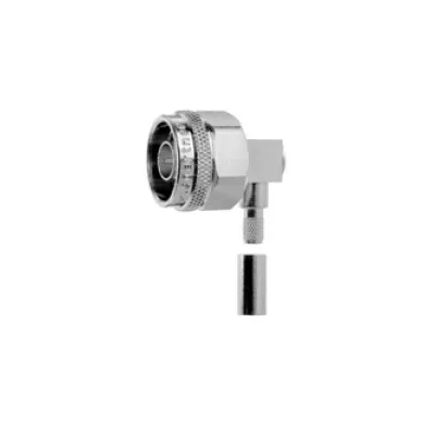 Telegärtner N-Kabelwinkelstecker J01020A0045 | 50 Ohm | Löt/Crimp | männlich | RG214 RG393 | Plug | Koax-Stecker