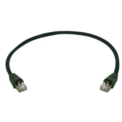 Telegärtner Patchkabel S/FTP Cat.6A L00000A0415 | RJ45 | 0,5m | AWG26 | PE-Mantel | schwarz