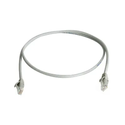 Telegärtner Patchkabel Cat5e L00003E0003 | RJ45 | U/UTP | 5m | AWG24 | Knickschutz | halogenfrei | grau
