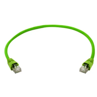 Telegärtner Patchkabel 100008661 | Cat5 SF/UTP | RJ45 | 5m | PUR-Mantel | Industriequalität | Grün