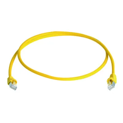 Telegärtner Patchkabel S/FTP Cat.6A 100008705 | RJ45 8(8) | 4m Länge | AWG27 | flammwidrig | gelb