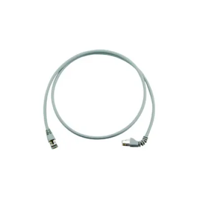 Telegärtner Patchkabel S/FTP L00000A0253 Cat.6A RJ45 0,5m | halogenfrei | LSZH | grau | 1x270° Abwinkelung