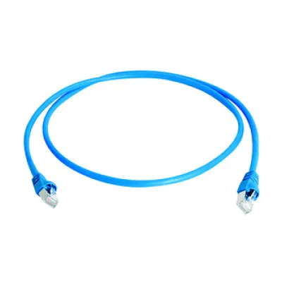 Telegärtner Patchkabel S/FTP L00005A0176 Cat6A RJ45 10m | Gigabit Ethernet 10 Gbit/s | LSZH halogenfrei | AWG30 | Blau