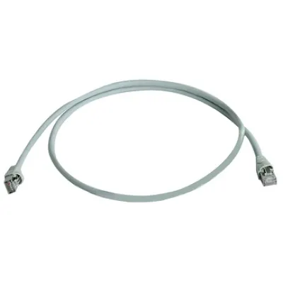 TELEGÄRTNER Patchkabel L00006A0119 | Cat6A S/FTP | 12,5m | RJ45 8(8) beidseitig | AWG27 | flammwidrig | grau