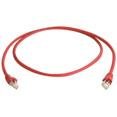 Telegärtner Patchkabel S/FTP L00001A0117 | Cat6A Netzwerkkabel | 2m | RJ45 Cross-Over | LSZH halogenfrei | rot