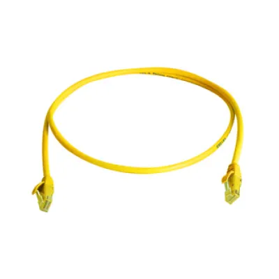 Telegärtner Patchkabel L00000A0295 | Cat6 U/UTP Netzwerkkabel RJ45 | 1m | 1:1 Belegung | AWG24 | halogenfrei | gelb