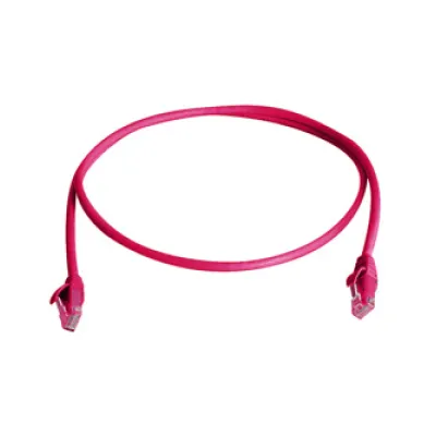 Telegärtner Patchkabel L00001A0232 | Cat6 Netzwerkkabel U/UTP | 2m | RJ45 Stecker | AWG24 | LSZH | rot