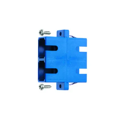 Telegärtner SC Duplex Kupplung J08081A0034 | LWL Multimode Adapter | Keramikhülse | Kunststoffgehäuse | türkis