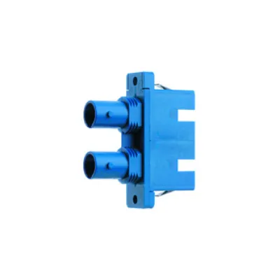 TELEGÄRTNER LWL-Kupplung J08082A0002 | ST/SC-Duplex Adapter | Multimode & Singlemode | Keramikhülse | Kunststoff | Blau