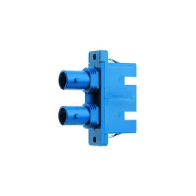 Telegärtner ST/SC Duplex Adapter 100007267 | LWL-Kupplung Multimode & Singlemode | Keramikhülse | Metallgehäuse | blau