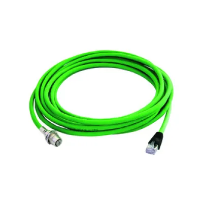 TELEGÄRTNER Patchkabel STX M12x1-RJ45 VL X-kodiert L82100A0000 Cat.6A S/FTP IP20 | 0,5m | grün