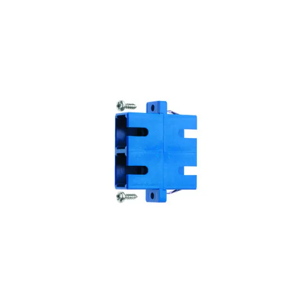 TELEGÄRTNER LWL-Kupplung SC/SC Duplex J08081A0002 | Multimode & Singlemode | Keramikhülse | Kunststoffgehäuse | Blau