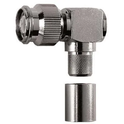 Telegärtner TNC-Kabelwinkelstecker J01010A0065 | 50 Ohm | Crimp/Löt | RG214/U RG393/U | männlich | Koax-Stecker