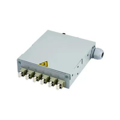 Telegärtner LWL-Spleißbox H82050S0005 | TS-Verteiler 6x LC-Duplex | 12 Fasern | Singlemode/Multimode | Blau