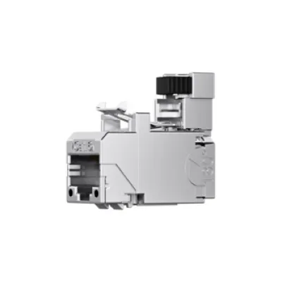 Telegärtner Modular-Buchse AMJ-SL 100127803 | Cat.6A RJ45 | geschirmt | IDC | 22-27AWG | T568A | Silber