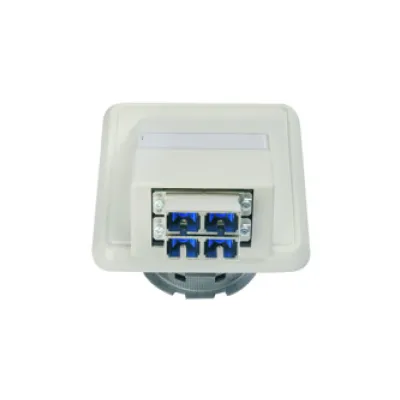 Telegärtner LWL-Anschlussdose OAD/S H02051C0515 | 2x ST/SC-Duplex | Unterputz & Kanaleinbau | alpinweiß | RAL 9010