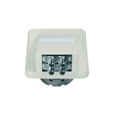 Telegärtner LWL-Anschlussdose OAD/S H02051C0510 | 2x ST Duplex | Unterputz/Kanal | Abdeckrahmen | weiß RAL 9010