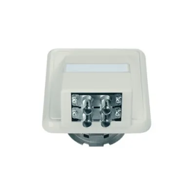 Telegärtner LWL-Anschlussdose OAD/S H02051C0510 | 2x ST Duplex | Unterputz/Kanal | Abdeckrahmen | weiß RAL 9010