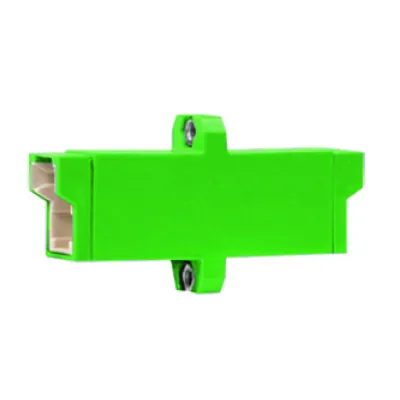 Telegärtner LWL-Kupplung E2000/APC J08051A0012 | Singlemode | Keramikhülse | Kunststoffgehäuse | grün