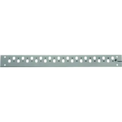 Telegärtner LWL Patchpanel Frontplatte H02025A0486 | 1HE | 19 Zoll | für 24x LC-Duplex | lichtgrau RAL 7035 | Metall