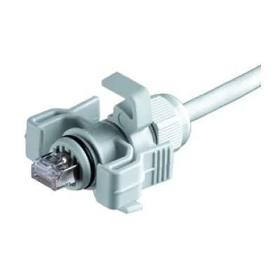 TELEGÄRTNER RJ45-Stecker J00026A0150 Cat.6 | IP67 | geschirmt | 8-polig | AWG24-27 | UL94 V0 | Industriequalität | weiß