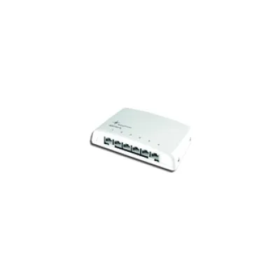 Telegärtner Patchpanel MPD6-HS Cat6A | 6x RJ45 | geschirmt | LSA | Wandmontage | lichtgrau RAL7035