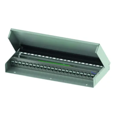 Telegärtner Patchpanel MPD24 H02025A0260 | 24 Port | Aufputzmontage | Metall | modular | Cat.6A geeignet | RAL9010 Weiß