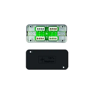 Telegärtner Verbindungsmodul VM8-8 Cat.7A J00060A0069 | Kabelverbinder LSA+ | 1000MHz | geschirmt | AWG22-26 | Schwarz