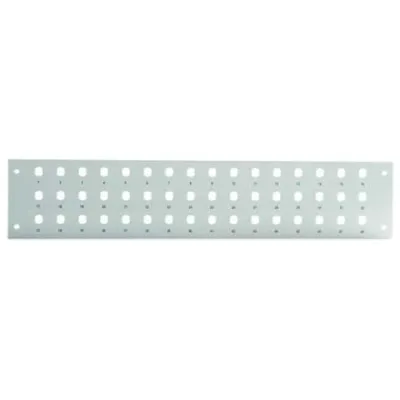Telegärtner Verteilerplatte H02025A0069 | LWL Patchpanel 19 Zoll leer | 48x ST-Kupplungen | 2HE | Aluminium | grau