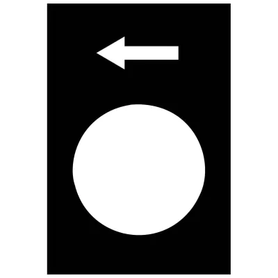Schneider Electric Bezeichnungsschild ZB2BY2904 | Schild für XACA Hängetaster | Pfeil-Symbol | 30x40mm | schwarz