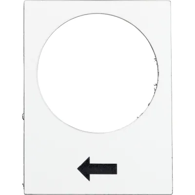 Schneider Electric Bezeichnungsschild ZB2BY4901 | Schild für Hängetaster XAC A | Pfeil-Symbol | 30x40mm | weiß