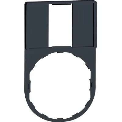 Schneider Electric Schildträger ZBZ33 | Beschriftungshalter 30x50mm für Ø 22mm Rundgeräte | Polycarbonat dunkelgrau