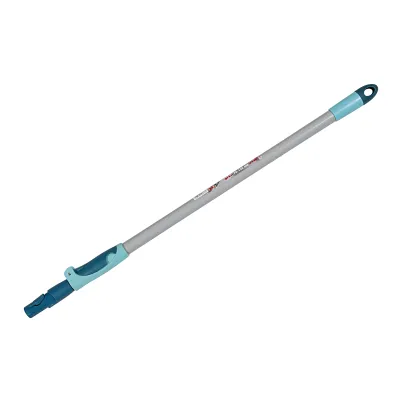 Leifheit Teleskopstiel 56673 | Easy-Click System | Ausziehbar 80-135 cm | Anti-Rutsch | Aluminium | Türkis-Silber