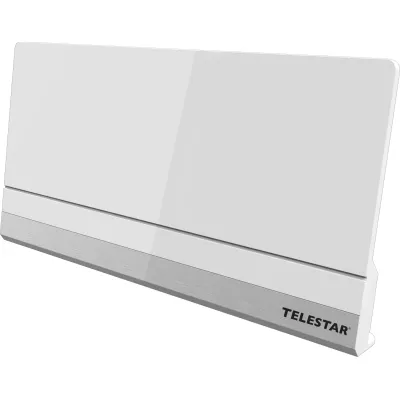 Telestar DVB-T2 Innenantenne ANTENNA 9 LTE 5102222 | aktiv mit Verstärker | LTE-Filter | bis 45dB | UKW/VHF/UHF | weiß