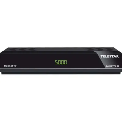 TELESTAR DVB-T2/C HDTV-Receiver digiHD TT 6 IR | H.265 HEVC | freenet TV 3 Monate inkl. | USB Mediaplayer | Schwarz