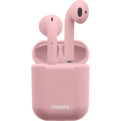 Streetz In-Ear Kopfhörer TWS-0006 | Bluetooth 5.0 True Wireless Earbuds | Stereo Klang | Ladecase | Pink