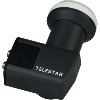 Telestar Twin LNB | SKYTWIN HC 5930522 | 40mm | 2 Ausgänge | 0,1dB | HDTV UHD 4K 3D | Schwarz