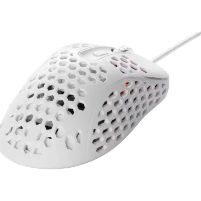 DELTACO GAMING Gaming Maus GAM-106-W | RGB Beleuchtung | ultraleicht | 6400 DPI | USB | programmierbar | weiß