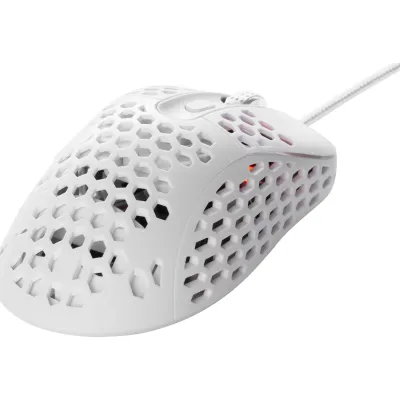 DELTACO GAMING Gaming Maus GAM-106-W | RGB Beleuchtung | ultraleicht | 6400 DPI | USB | programmierbar | weiß