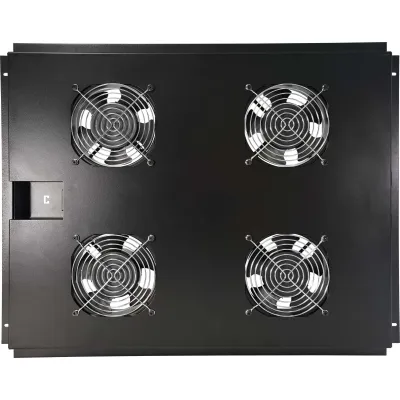 TELEVES Dachlüfter MSR-L800 533176 | 4 Lüfter für 19" Rack 800x800 mm | 780 m³/h | 220-230V AC | schwarz