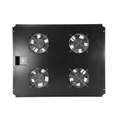 TELEVES Dachlüfter MSR-L800 533176 | 4 Lüfter für 19" Rack 800x800 mm | 780 m³/h | 220-230V AC | schwarz