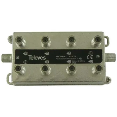 TELEVES Abzweiger AZ817D 8-fach | 5-1218 MHz | 17 dB Dämpfung | DOCSIS 3.1 | F-Connector | Kabelfernsehen | Innenmontage