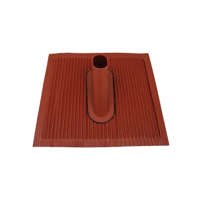 Televes Alu-Dachziegel ABZ60R | Dachdurchführung für Antennenmast 42-60 mm | 50x45 cm | Aluminium | rot
