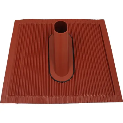 Televes Alu-Dachziegel ABZ60R | Dachdurchführung für Antennenmast 42-60 mm | 50x45 cm | Aluminium | rot